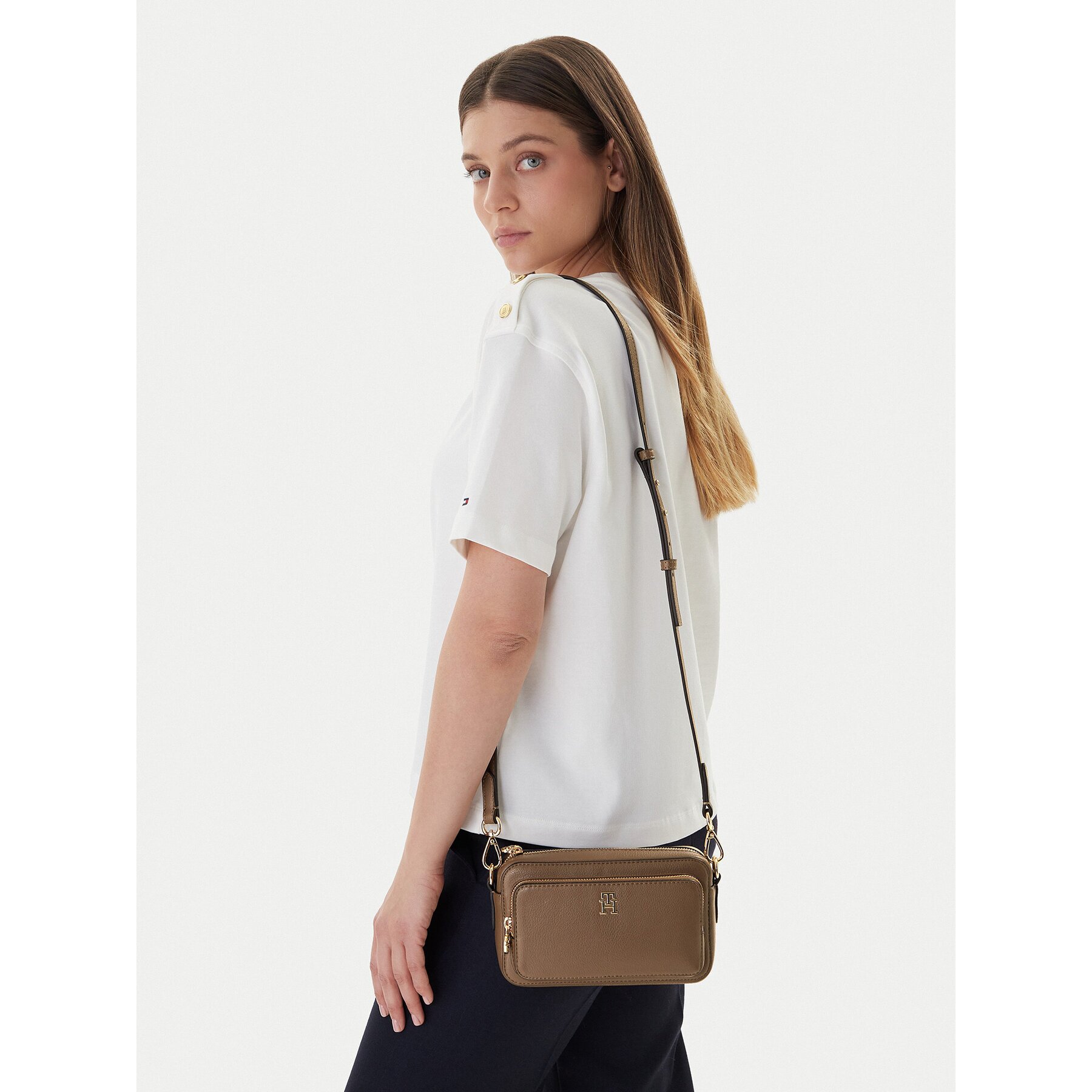 Tommy Hilfiger Дамска чанта Th Icon Camera Bag AW0AW18120