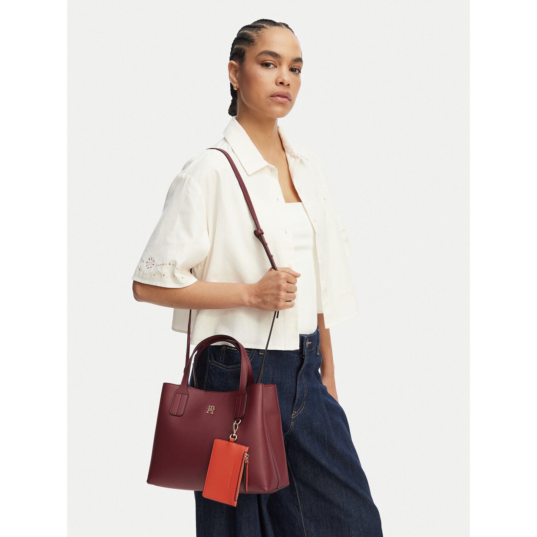 Tommy Hilfiger Дамска чанта Th Icon Mini Satchel AW0AW18722
