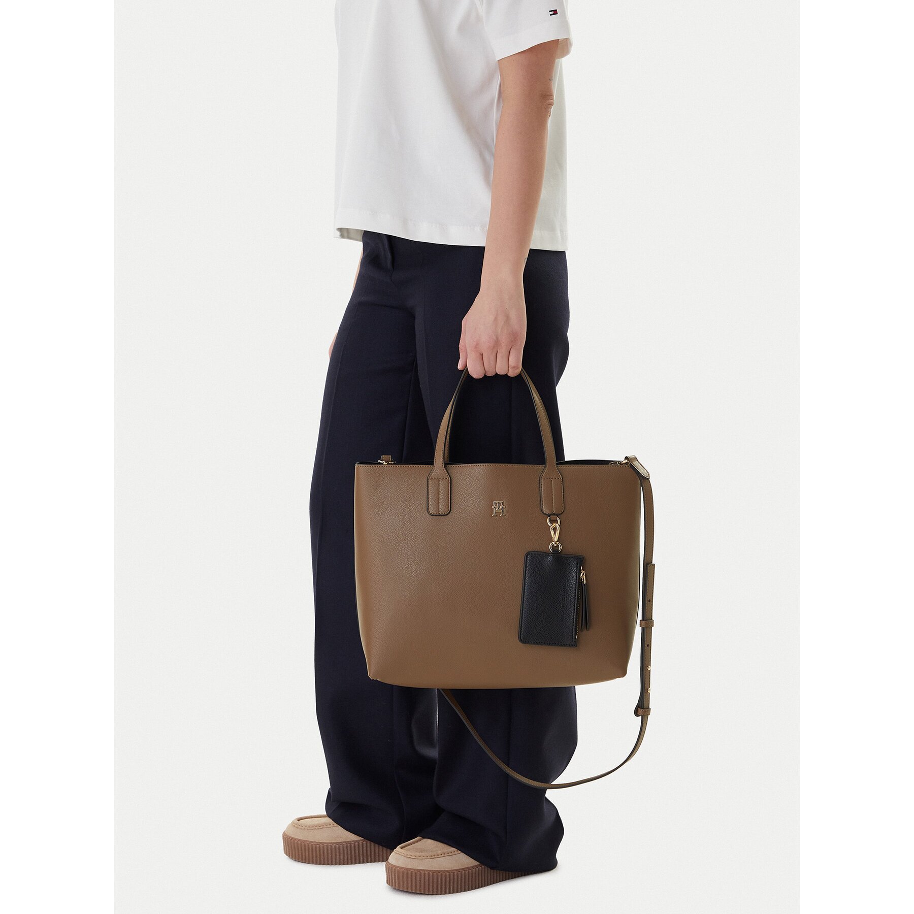 Tommy Hilfiger Дамска чанта Th Icon Satchel AW0AW18122