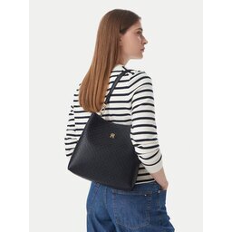 Tommy Hilfiger Дамска чанта Th Icon Shoulder Bag Mono AW0AW19000