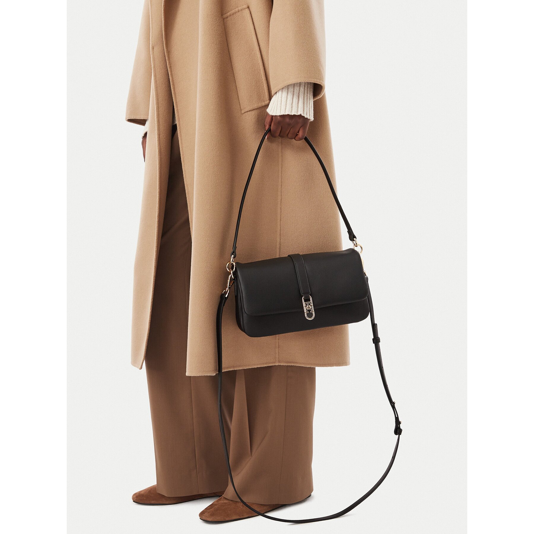 Tommy Hilfiger Дамска чанта Th Libre Conv Flap Crossover AW0AW19195
