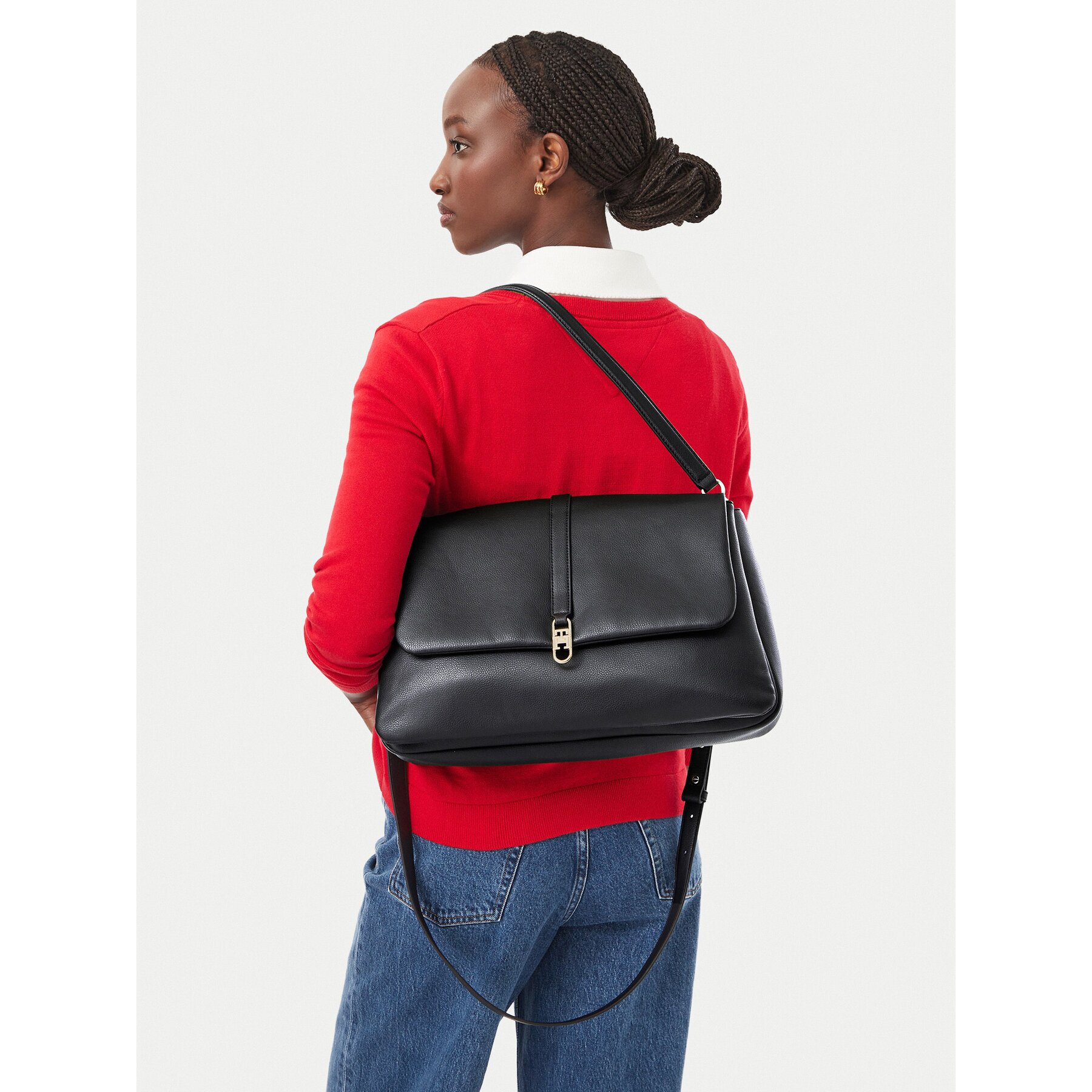 Tommy Hilfiger Дамска чанта Th Libre Satchel AW0AW19197