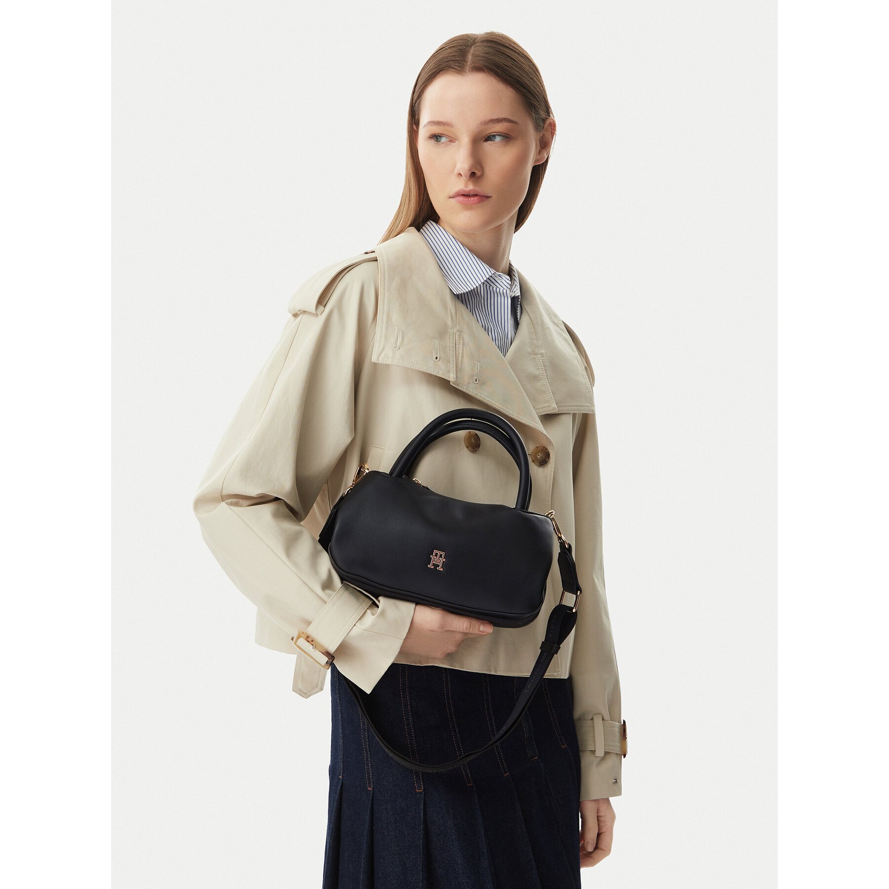 Tommy Hilfiger Дамска чанта Th Logotape Mini Satchel AW0AW18743
