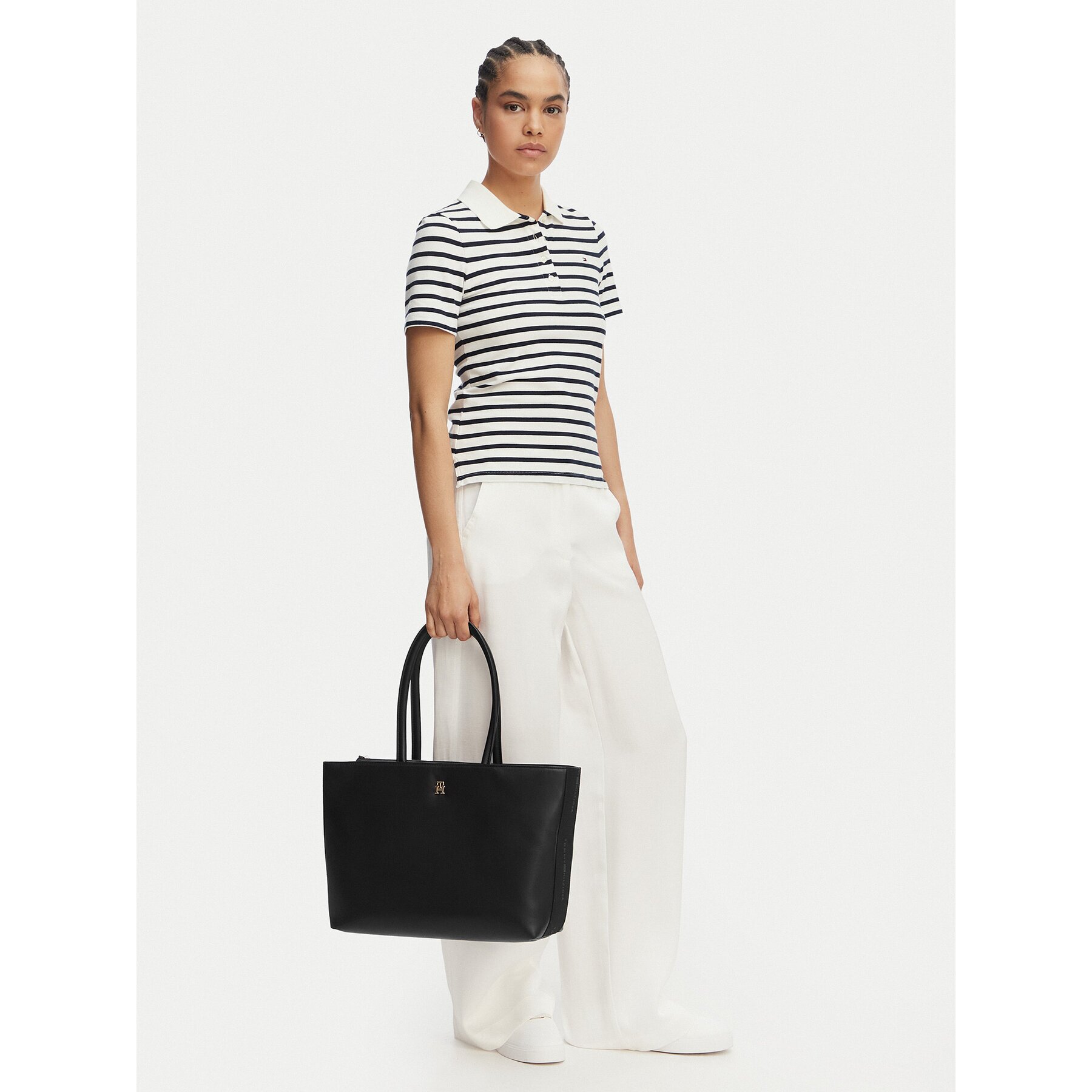 Tommy Hilfiger Дамска чанта Th Logotape Tote AW0AW18742