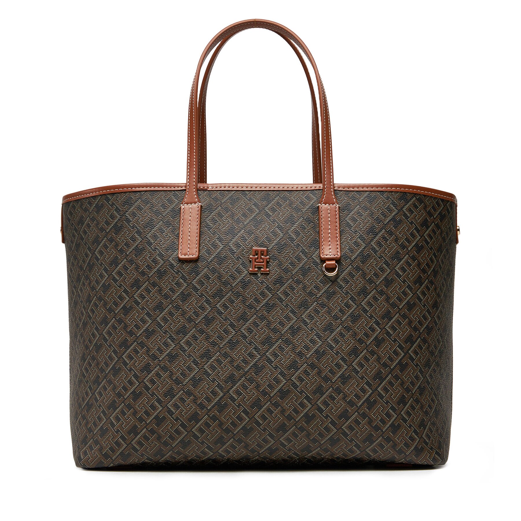 Tommy Hilfiger Дамска чанта Th Monoplay Leather Tote AW0AW17416