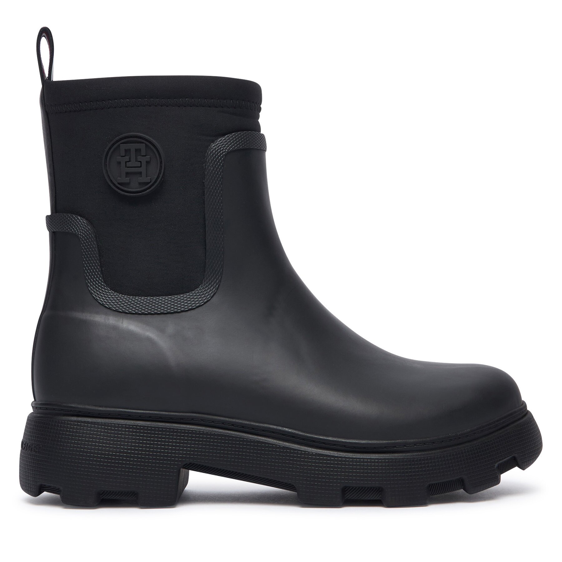 Tommy Hilfiger Гумени ботуши Th Stamp Warm Ankle Rain Boot FW0FW09544