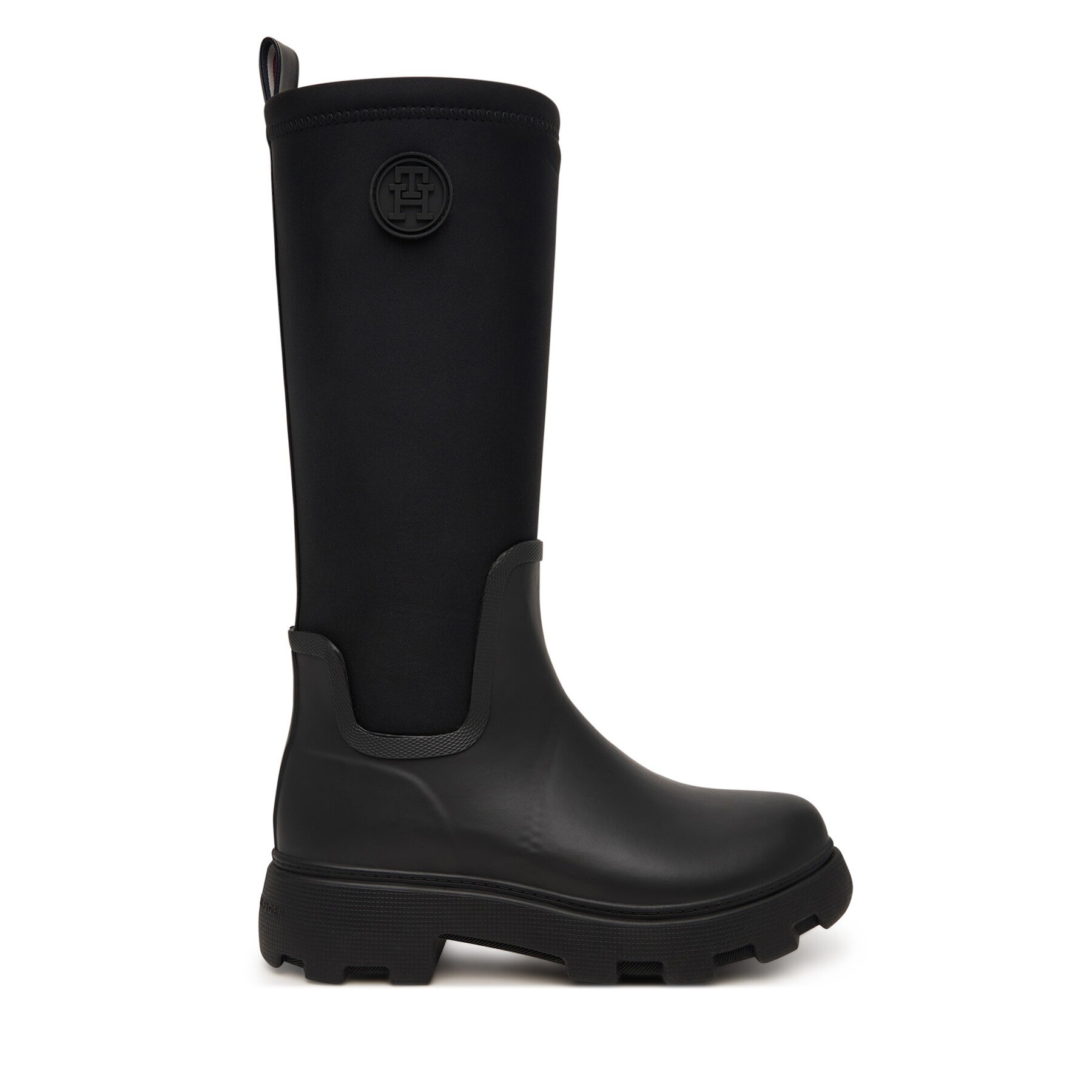Tommy Hilfiger Гумени ботуши Th Stamp Warm Knee Rain Boot FW0FW09678