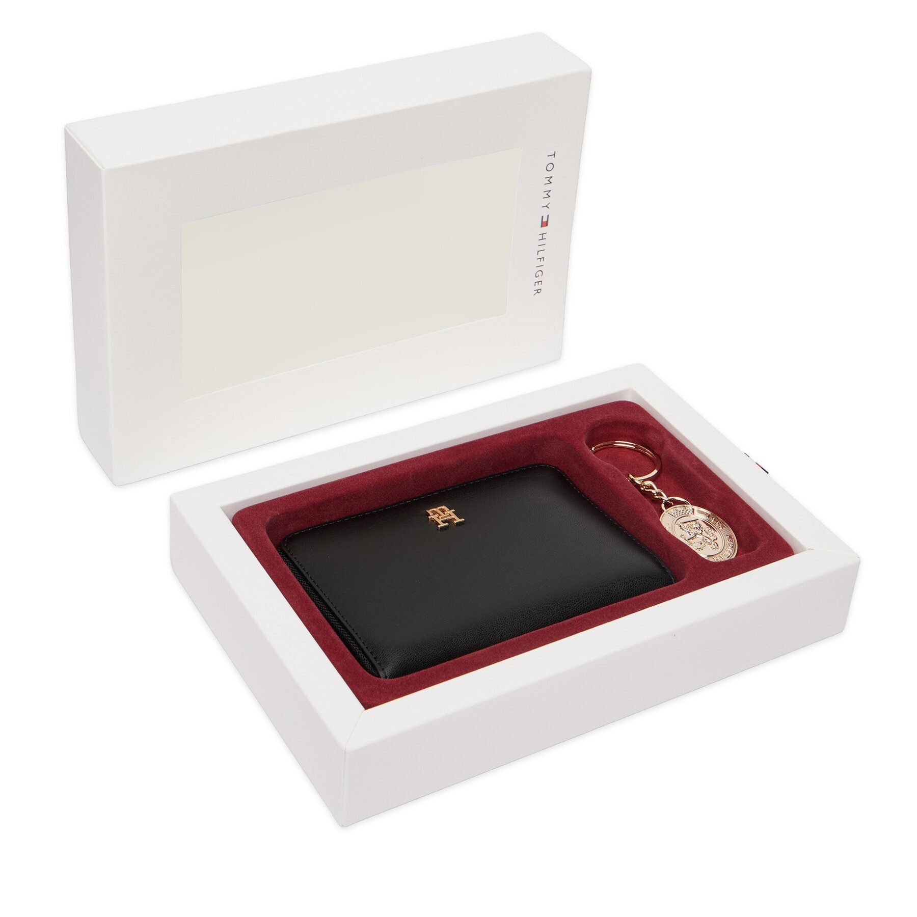 Tommy Hilfiger Компелкт портфейл и ключодържател Th Gifting Med Za + Charm AW0AW18955