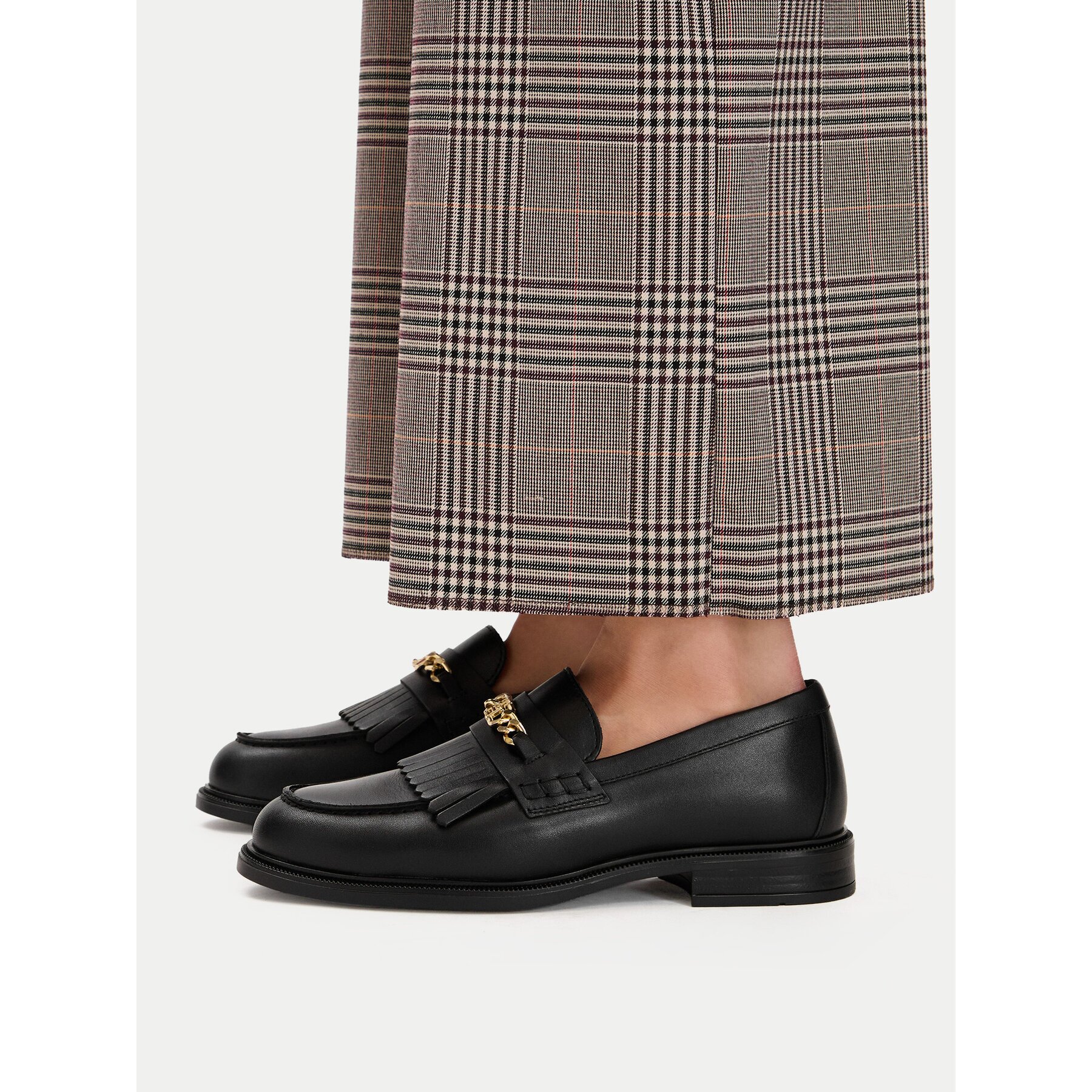 Tommy Hilfiger лоуфъри с дебела подметка Th Chain Fringe Leather Loafer FW0FW09668