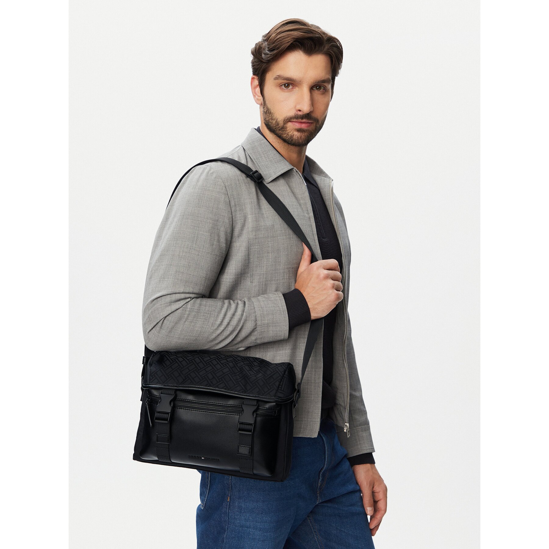 Tommy Hilfiger Мъжка чантичка Th Nylon Jacquard Satchel AM0AM14404