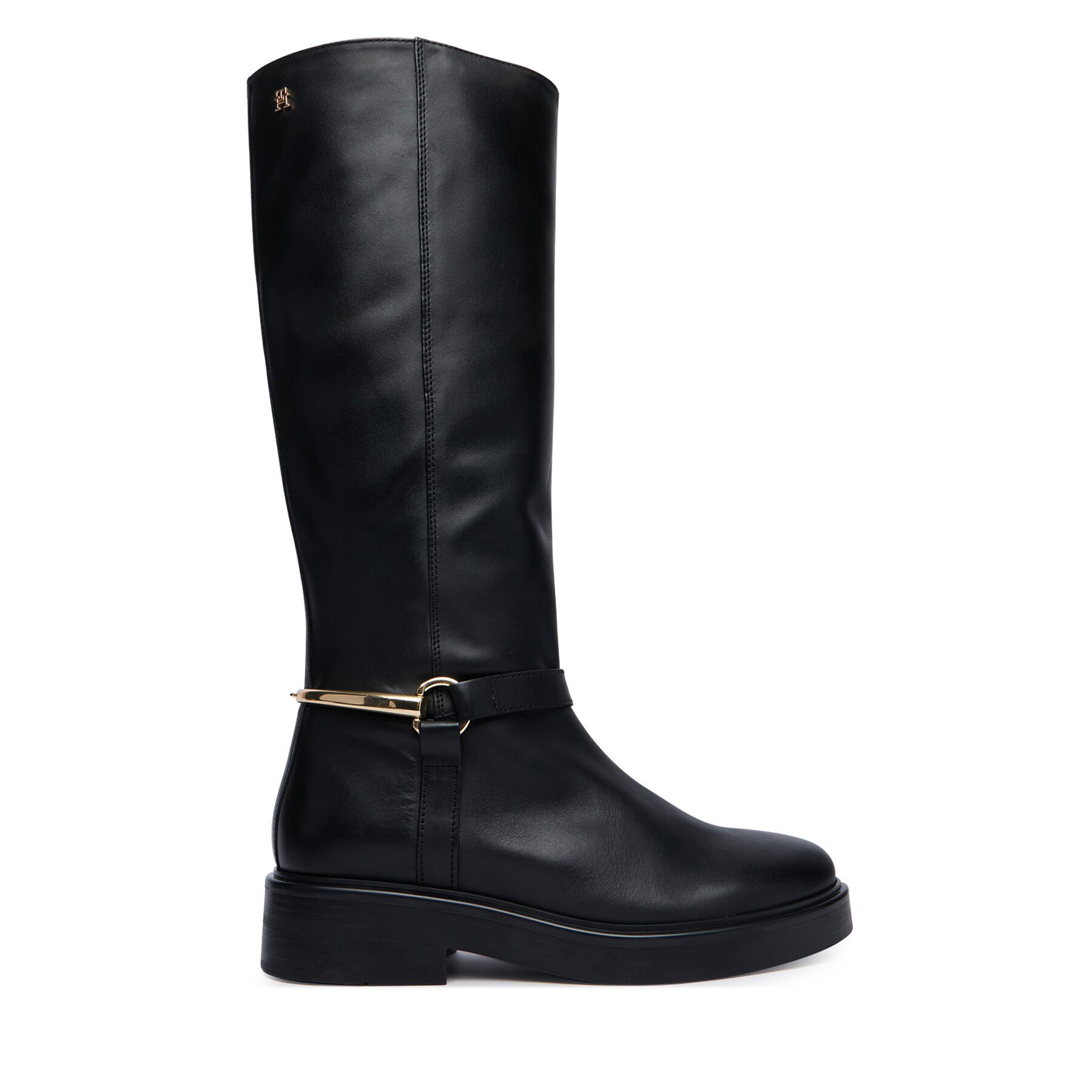 Tommy Hilfiger Офицерки Th Stud Leather Knee Riding Boot FW0FW09608