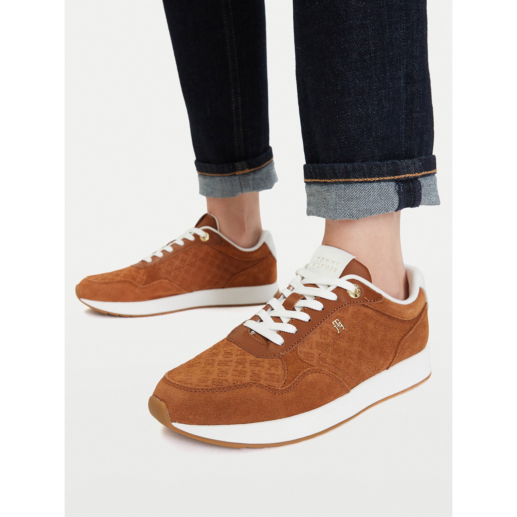 Tommy Hilfiger Сникърси Th Runner Suede Monogram FW0FW09620