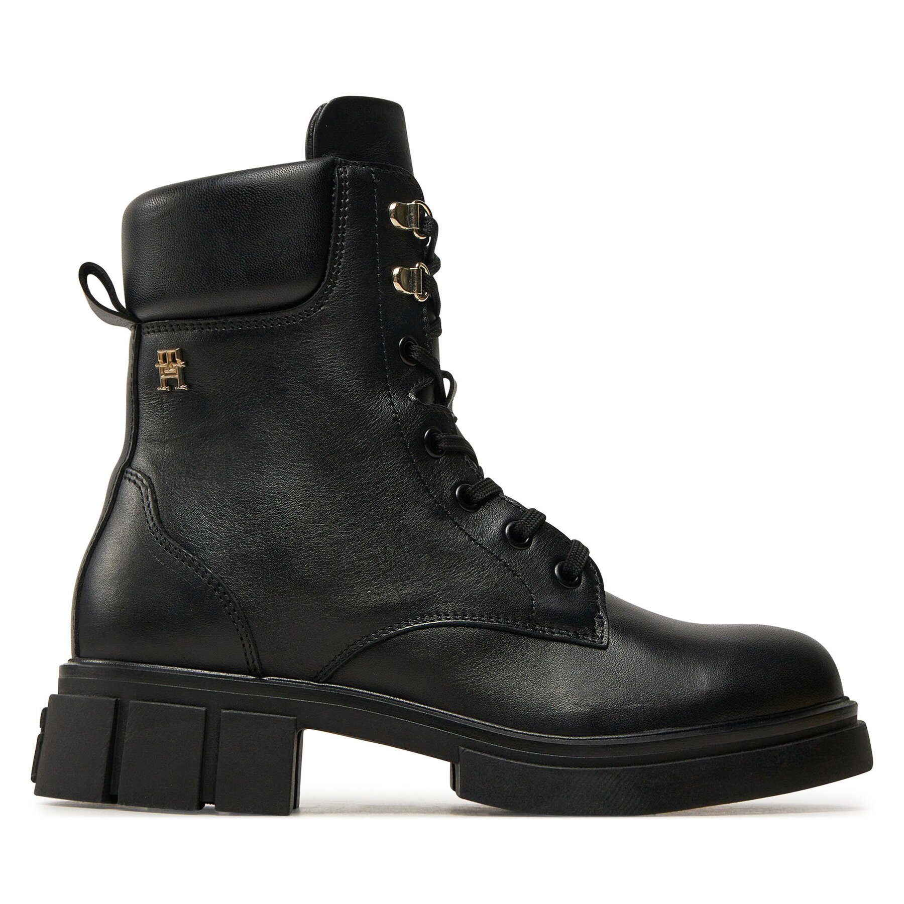 Tommy Hilfiger Туристически oбувки Lace-Up Biker Leather FW0FW08167