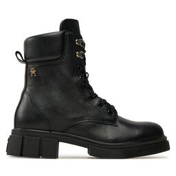 Tommy Hilfiger Туристически oбувки Lace-Up Biker Leather FW0FW08167