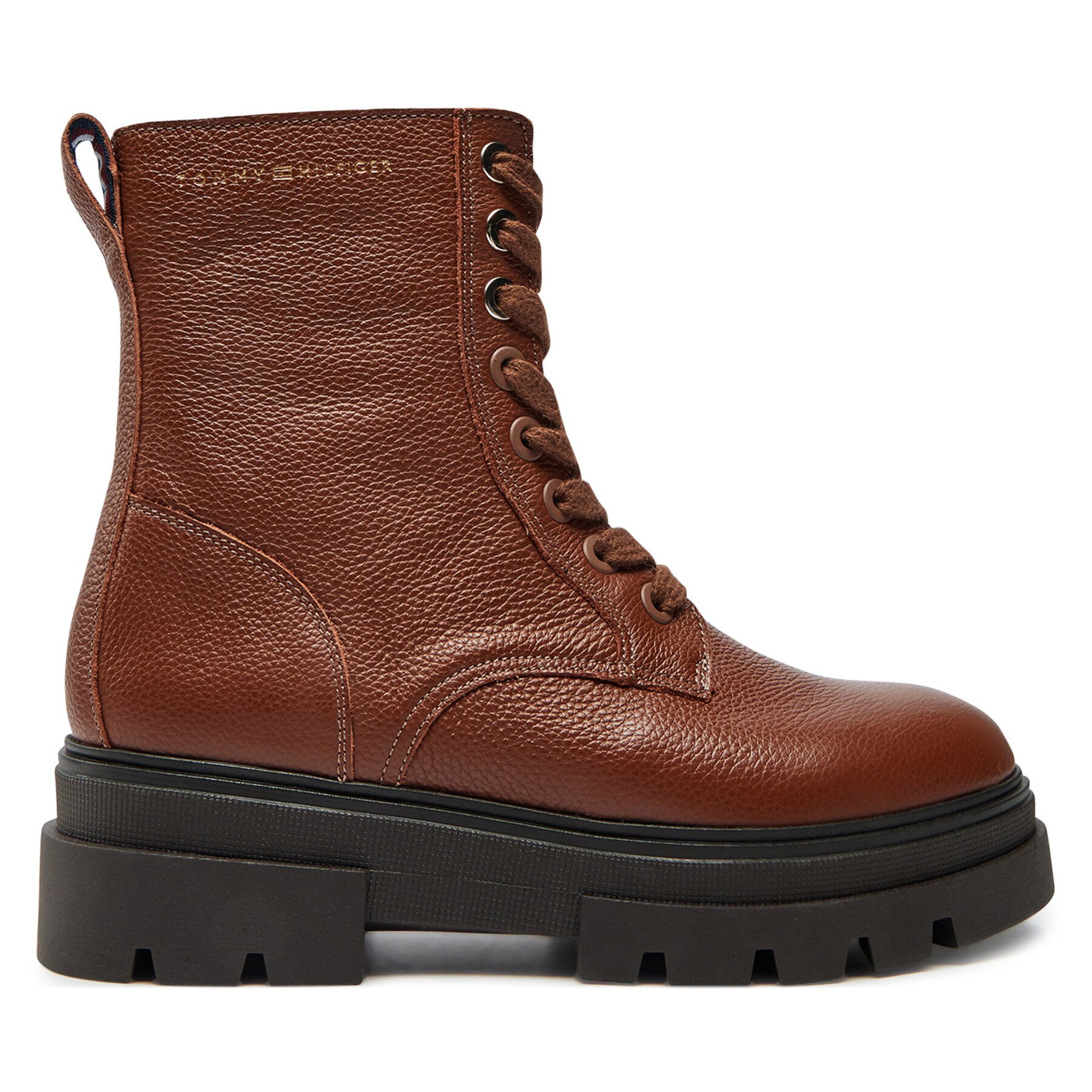 Tommy Hilfiger Зимни обувки Bicolor Leather Lace-Up FW0FW08160