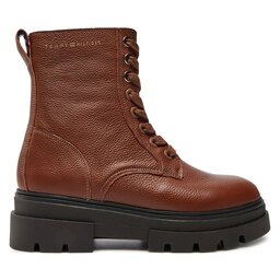 Tommy Hilfiger Зимни обувки Bicolor Leather Lace-Up FW0FW08160