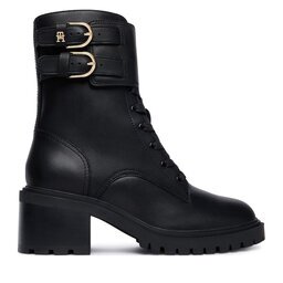 Tommy Hilfiger Зимни обувки Block Heel Buckled Lace-Up Boot FW0FW09578