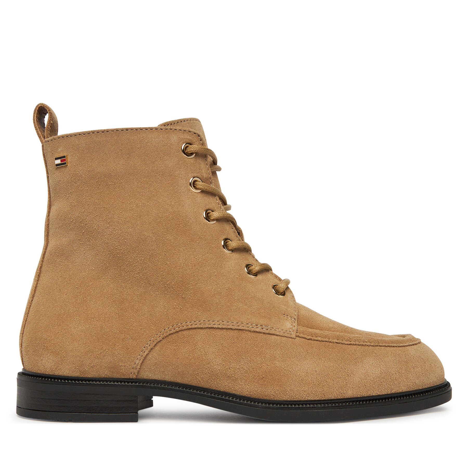 Tommy Hilfiger Зимни обувки Enamel Flag Suede Lace-Up Boot FW0FW09681