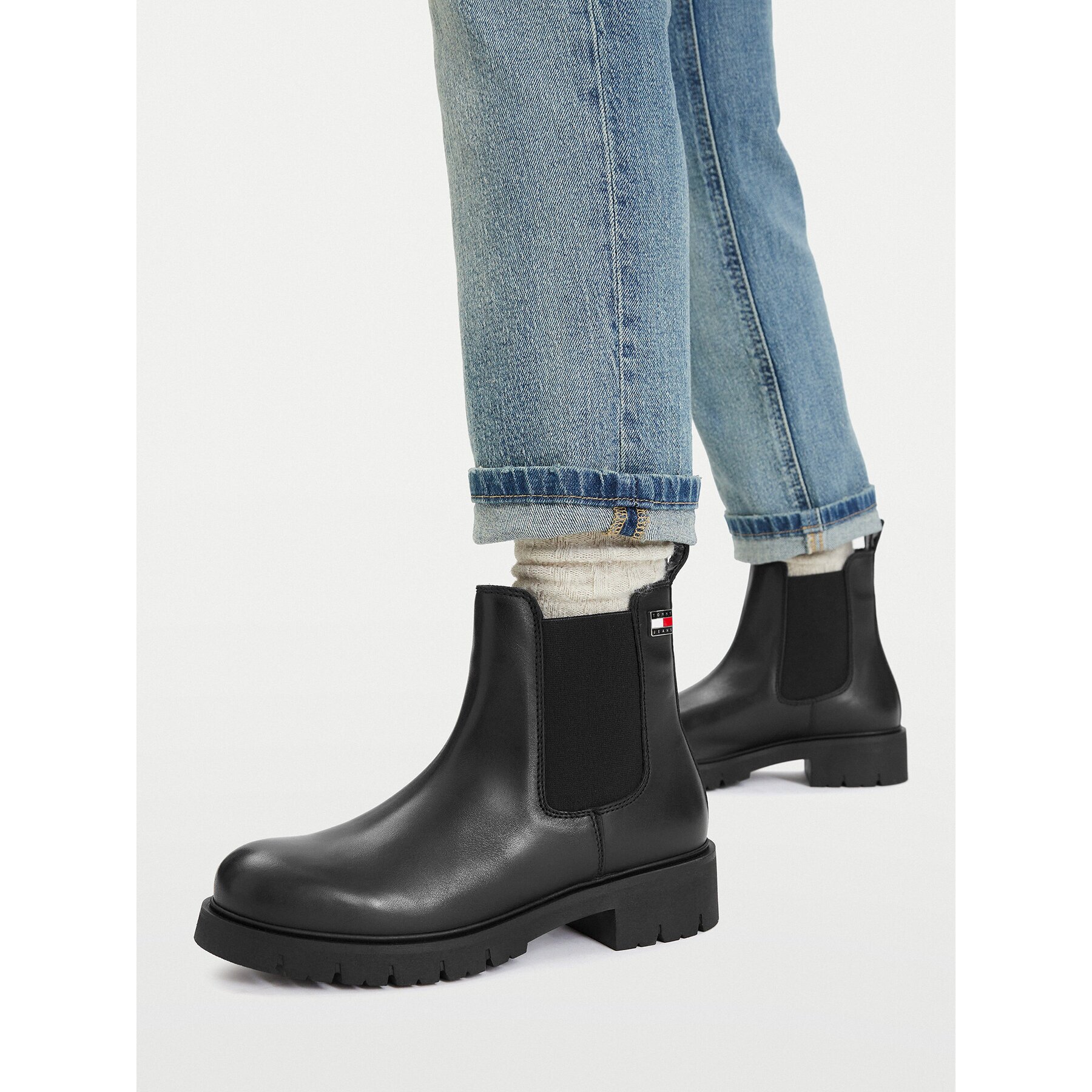 Tommy Jeans Боти тип челси Tjw Cleated Chelsea Boots EN0EN03105