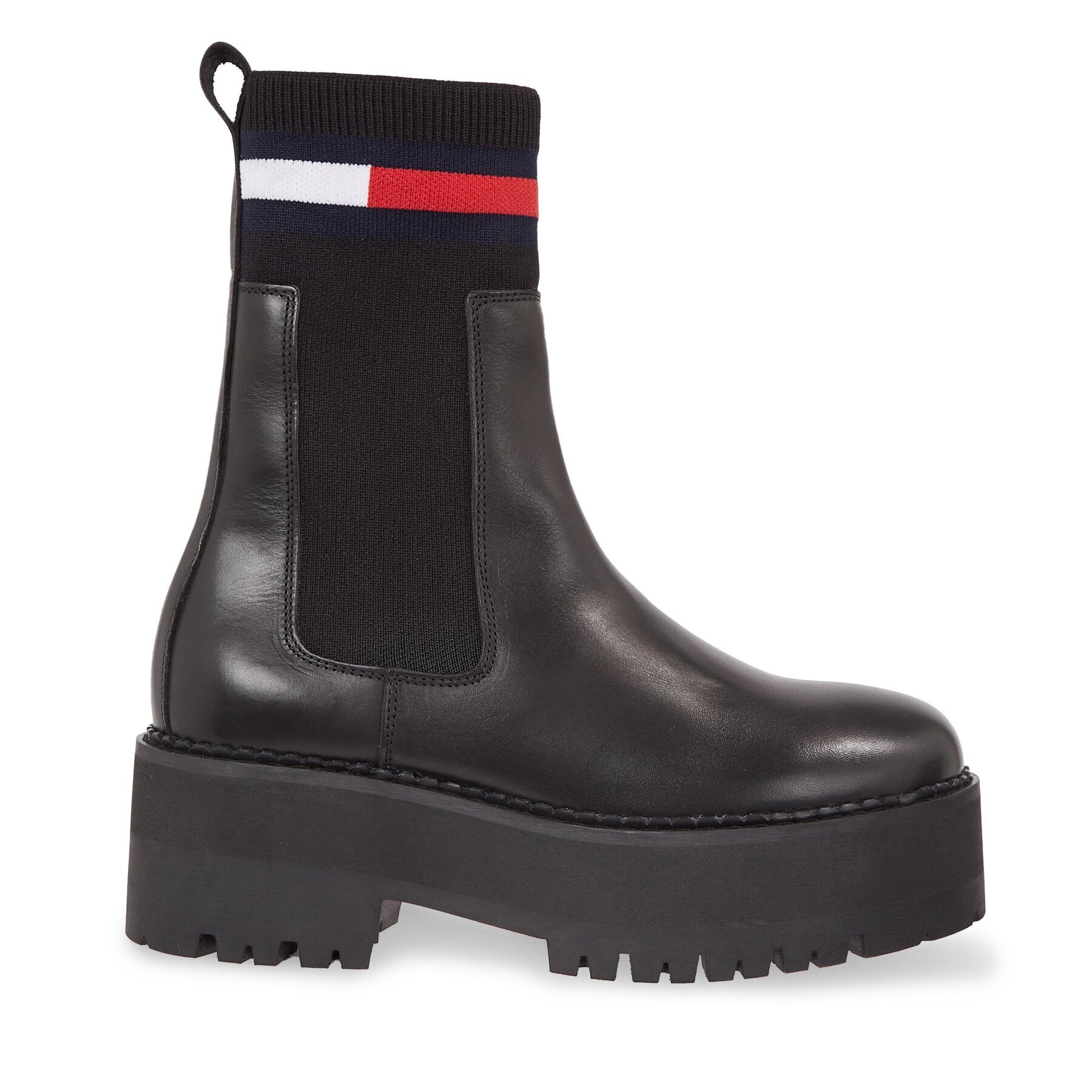 Tommy Jeans Боти тип челси Tjw Flatform Chelsea Sock EN0EN02301