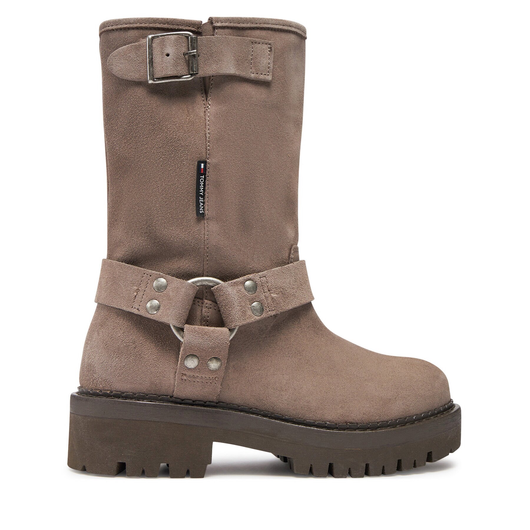 Tommy Jeans Боти Tjw Urban Biker Boot Suede EN0EN02729