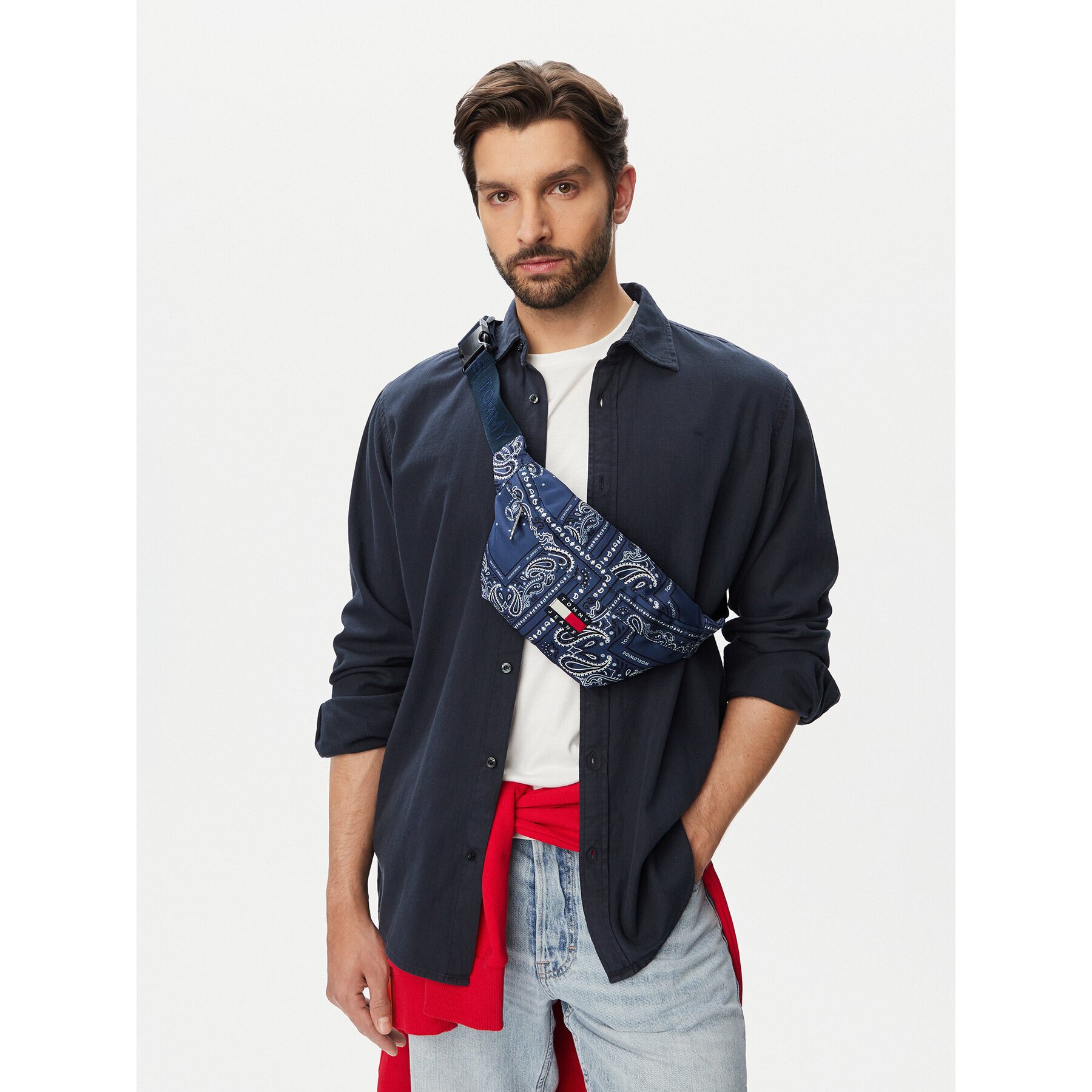 Tommy Jeans Чанта за кръст﻿ Tjm Ess Daily Bandana Bumbag AM0AM14350