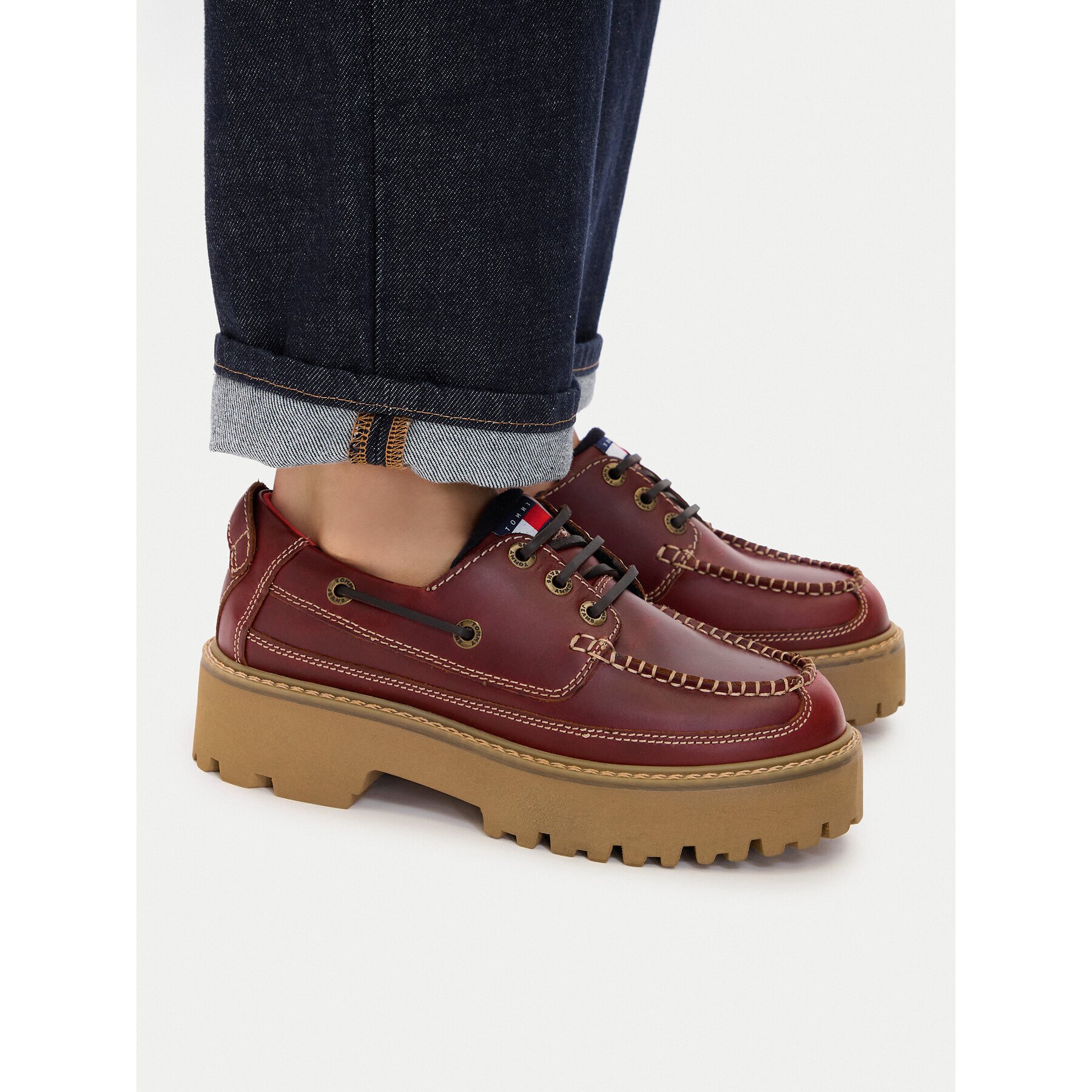 Tommy Jeans Обувки Archive '01 Boat Shoe Leather EN0EN03003
