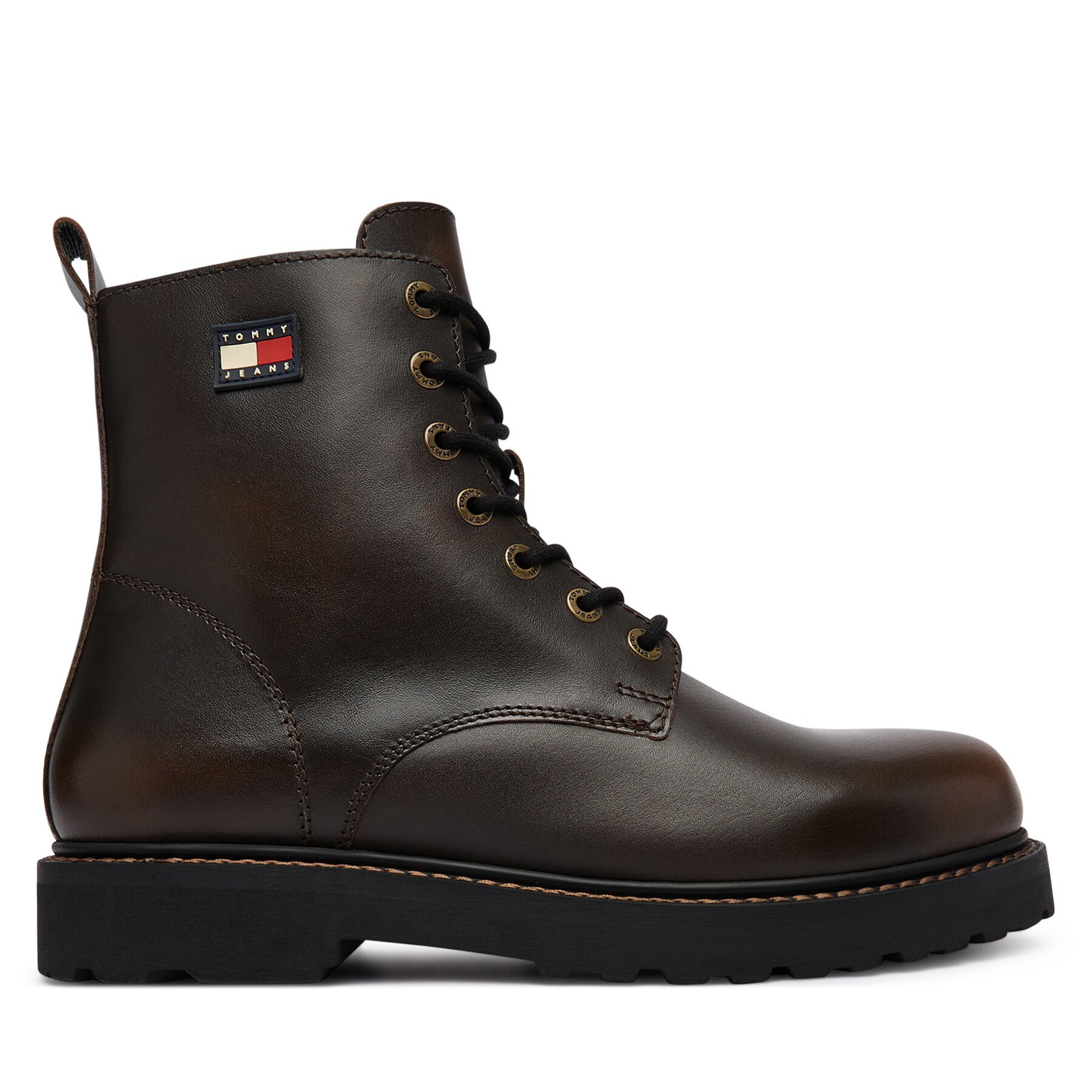 Tommy Jeans Туристически oбувки Archive '01 Brushed Leather EM0EM01787