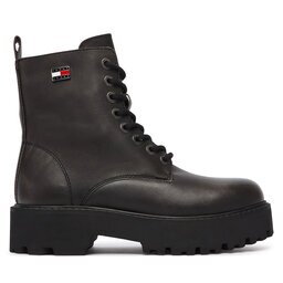 Tommy Jeans Туристически oбувки Tjw Platform Brushed Lth Boots EN0EN03141