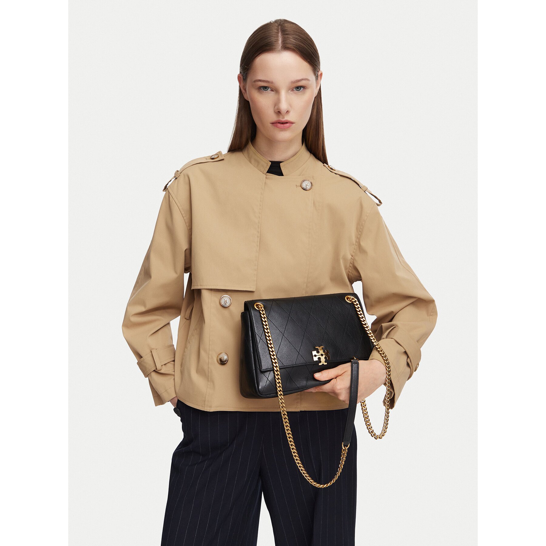 Tory Burch Дамска чанта Charlie Quilted Shoulder Bag 185828