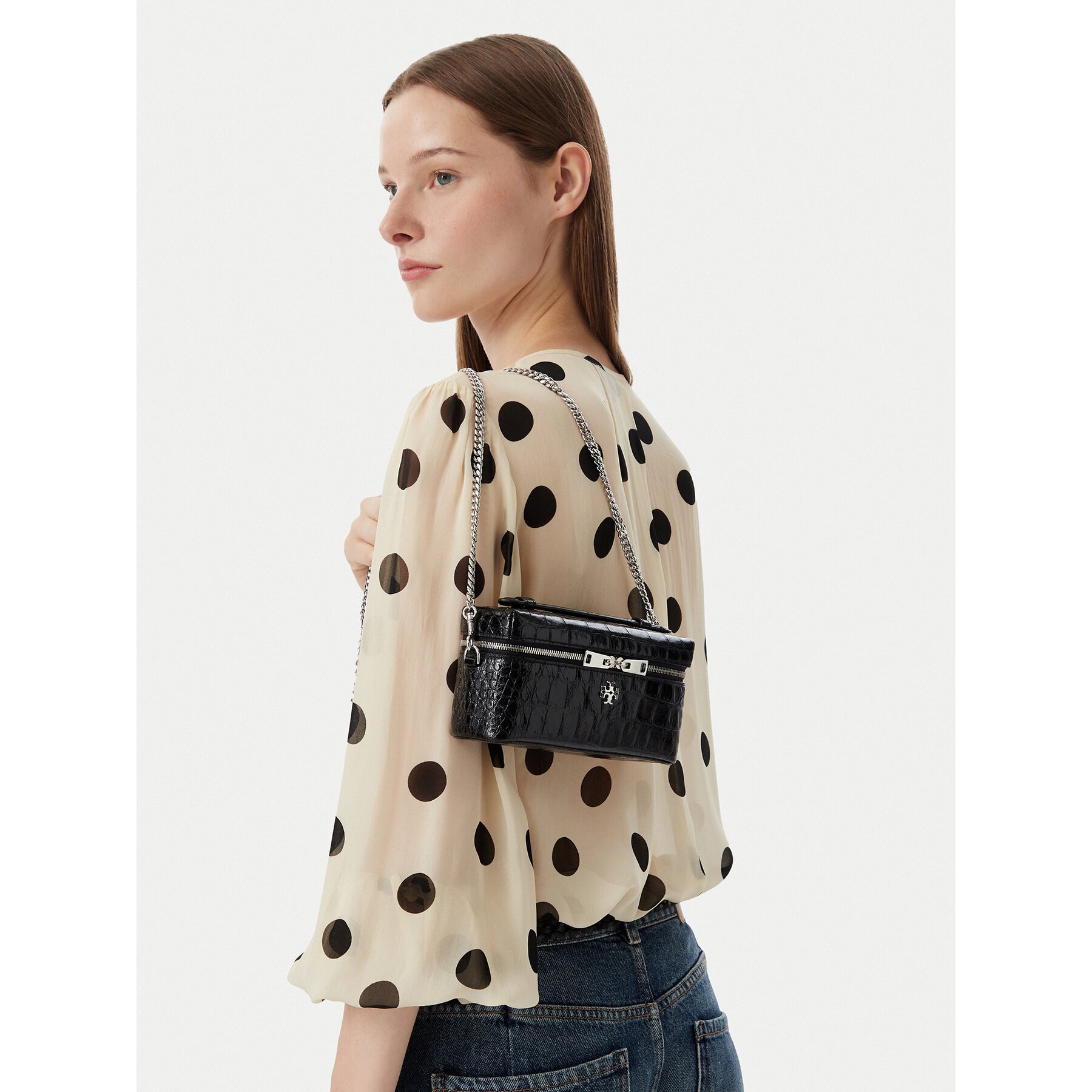 Tory Burch Дамска чанта Charlie Embossed 185868