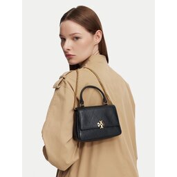 Tory Burch Дамска чанта Charlie Quilted Mini Top Handle Chain Wallet 186032