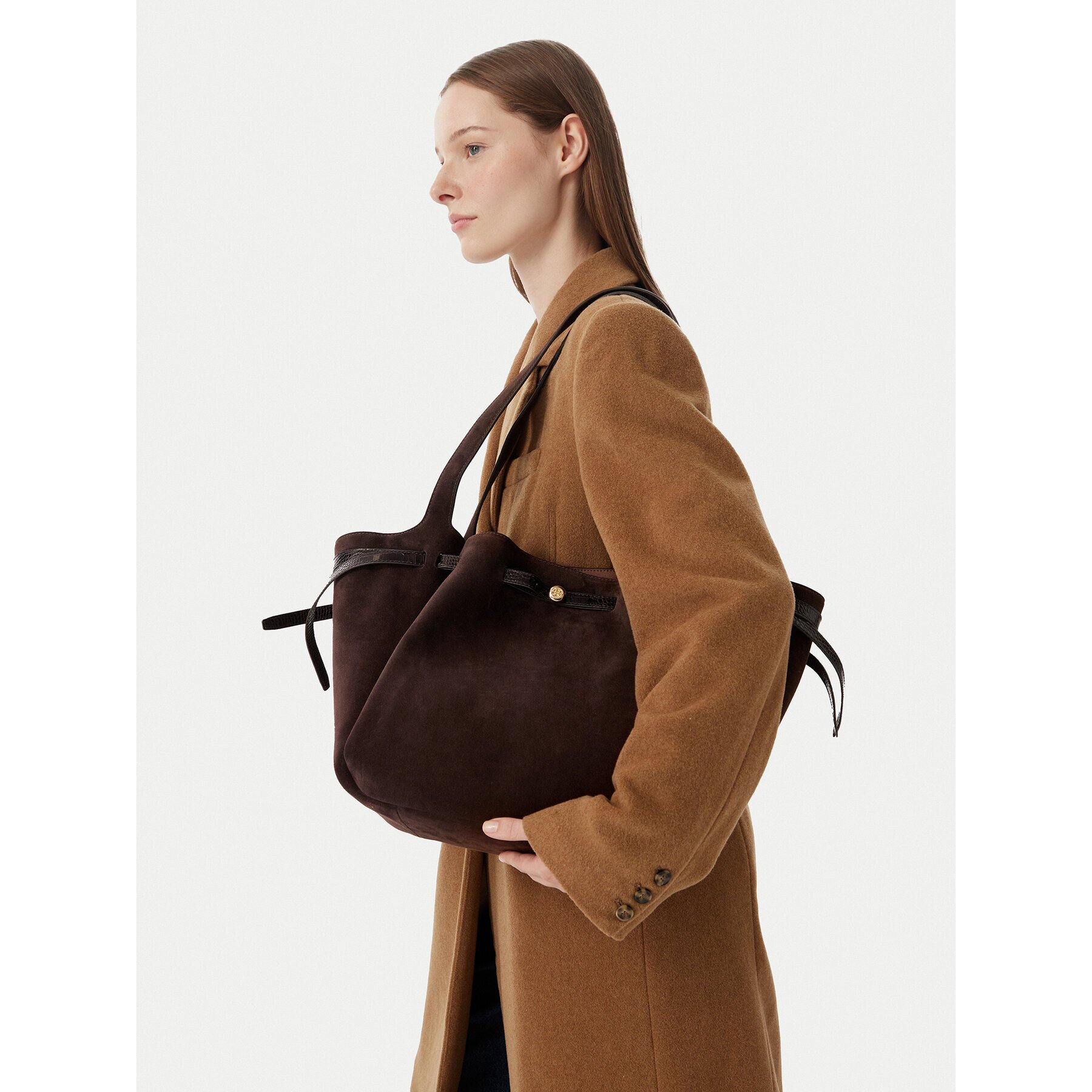 Tory Burch Дамска чанта Romy Suede Tote 186348