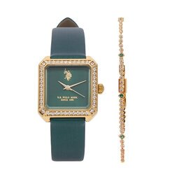 U.S. Polo Assn. Комплект часовник и гривна USP6450TW