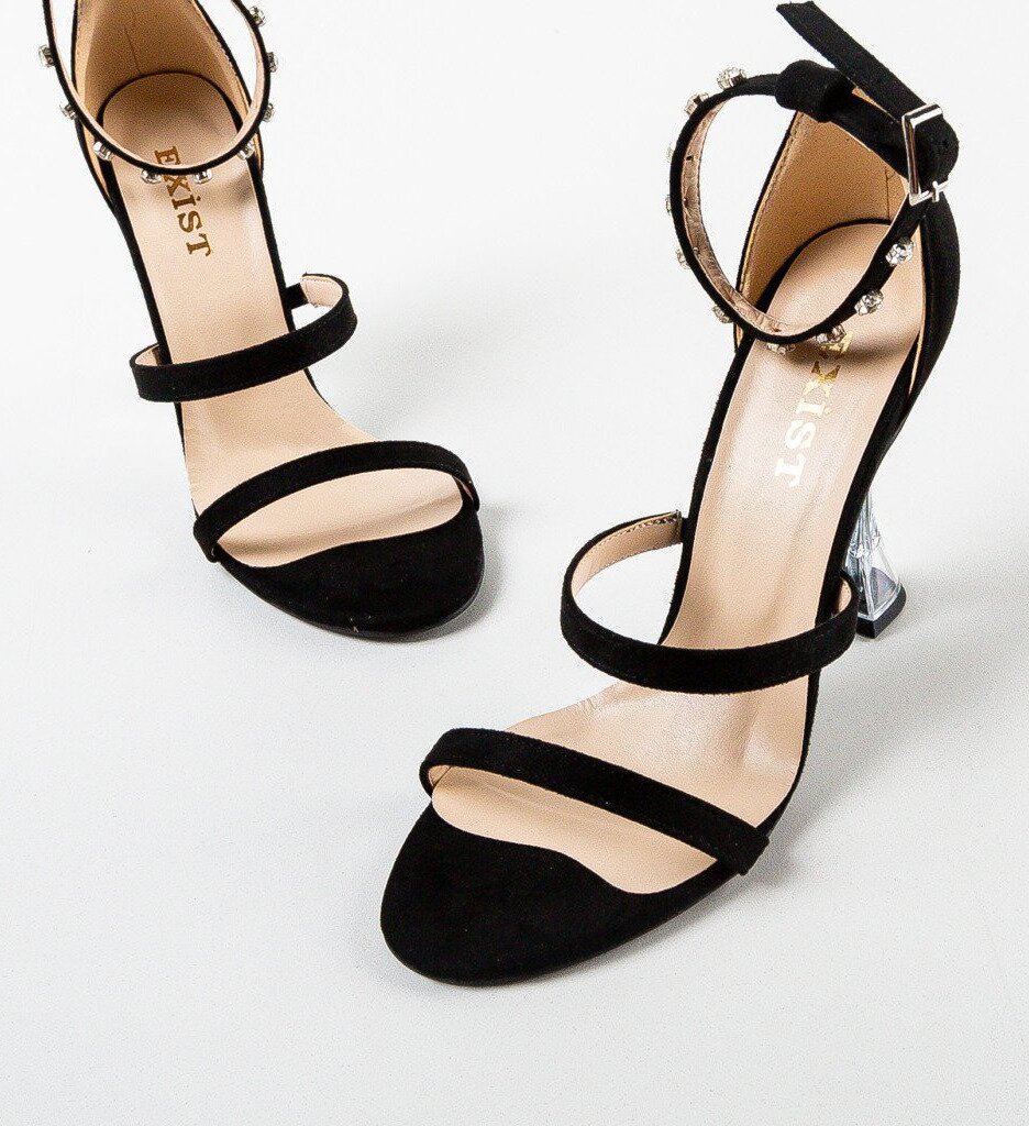 Exist Shoes Сандали на ток Bonda Черни