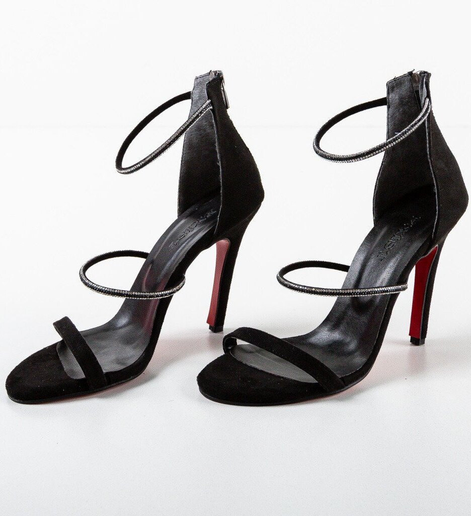 Exist Shoes Сандали на ток Cazak Черни