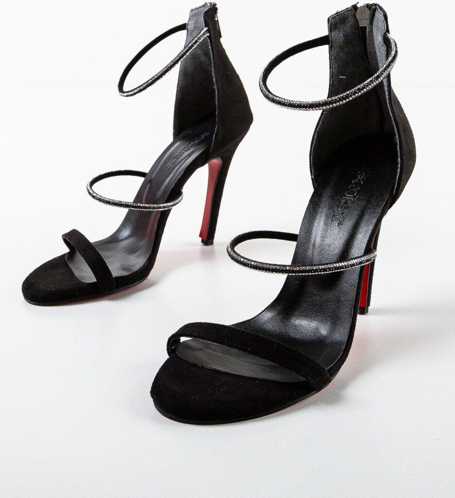 Exist Shoes Сандали на ток Cazak Черни