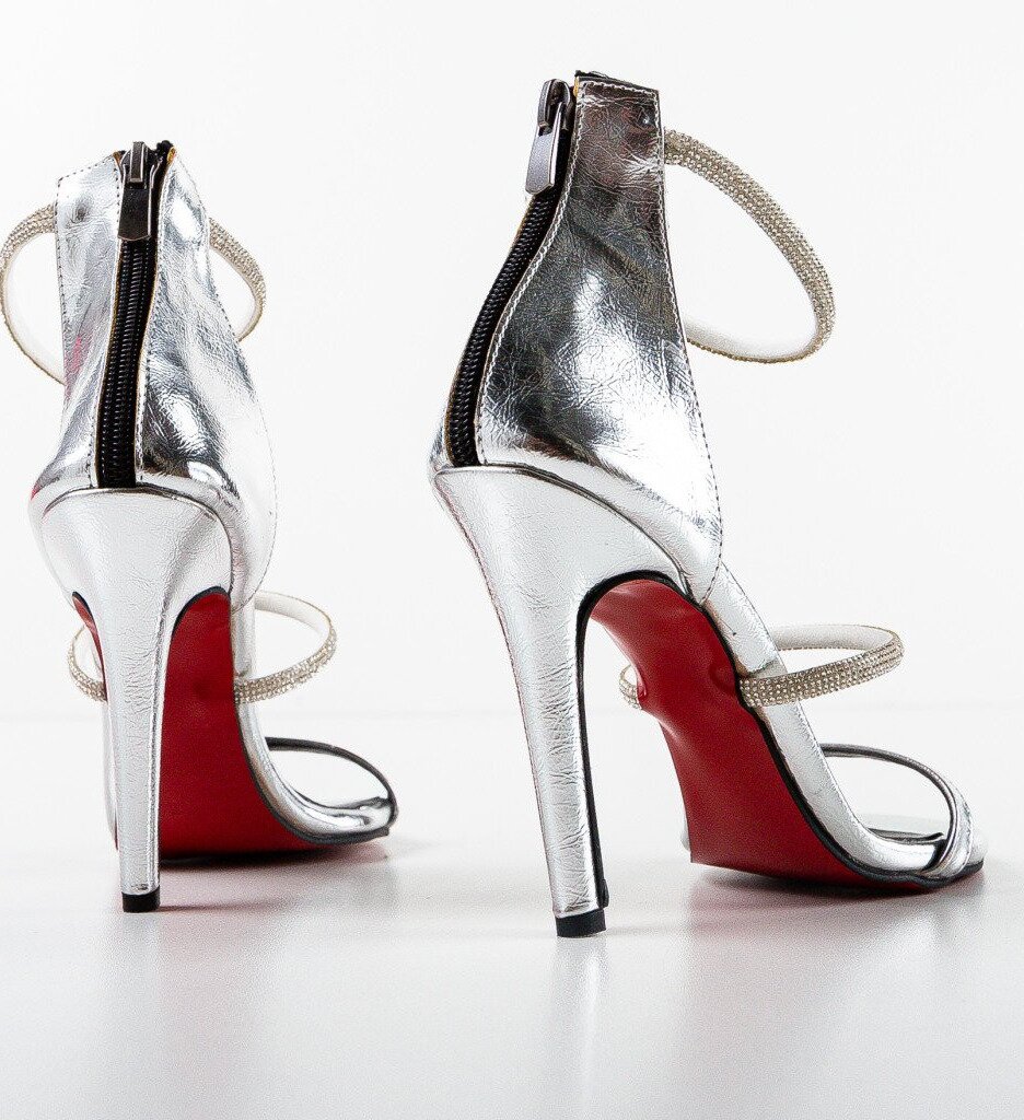 Exist Shoes Сандали на ток Cazak Сребърни