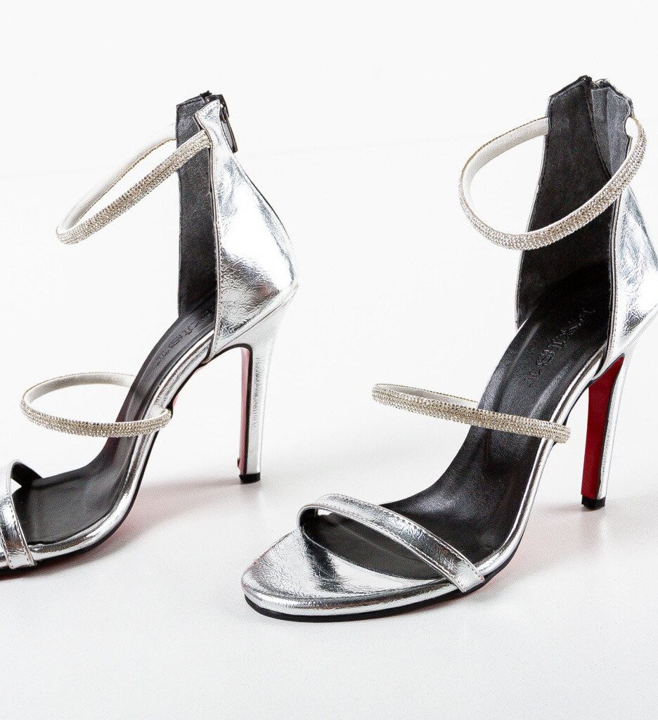 Exist Shoes Сандали на ток Cazak Сребърни