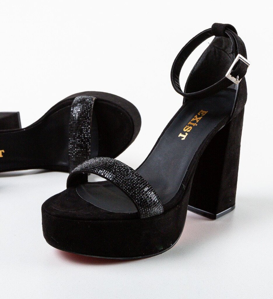 Exist Shoes Сандали на ток Gabama 2 Черни