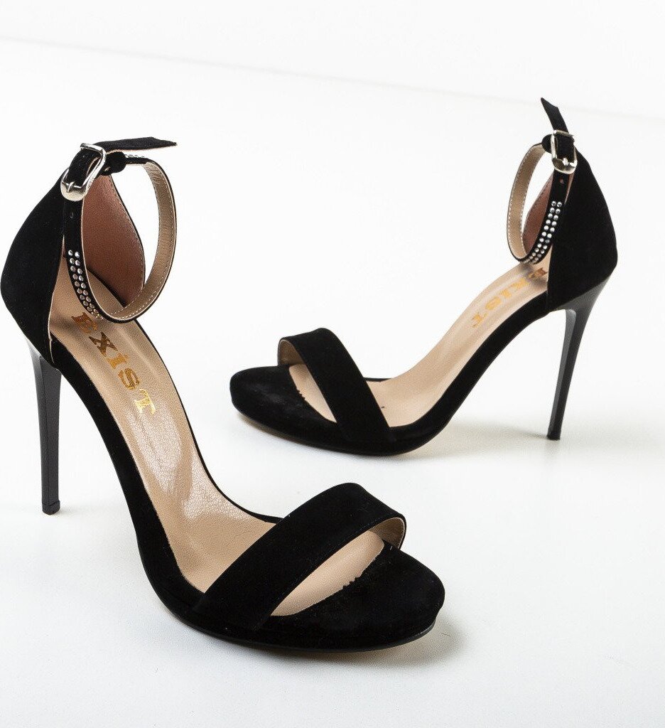 Exist Shoes Сандали на ток Halkim Черни