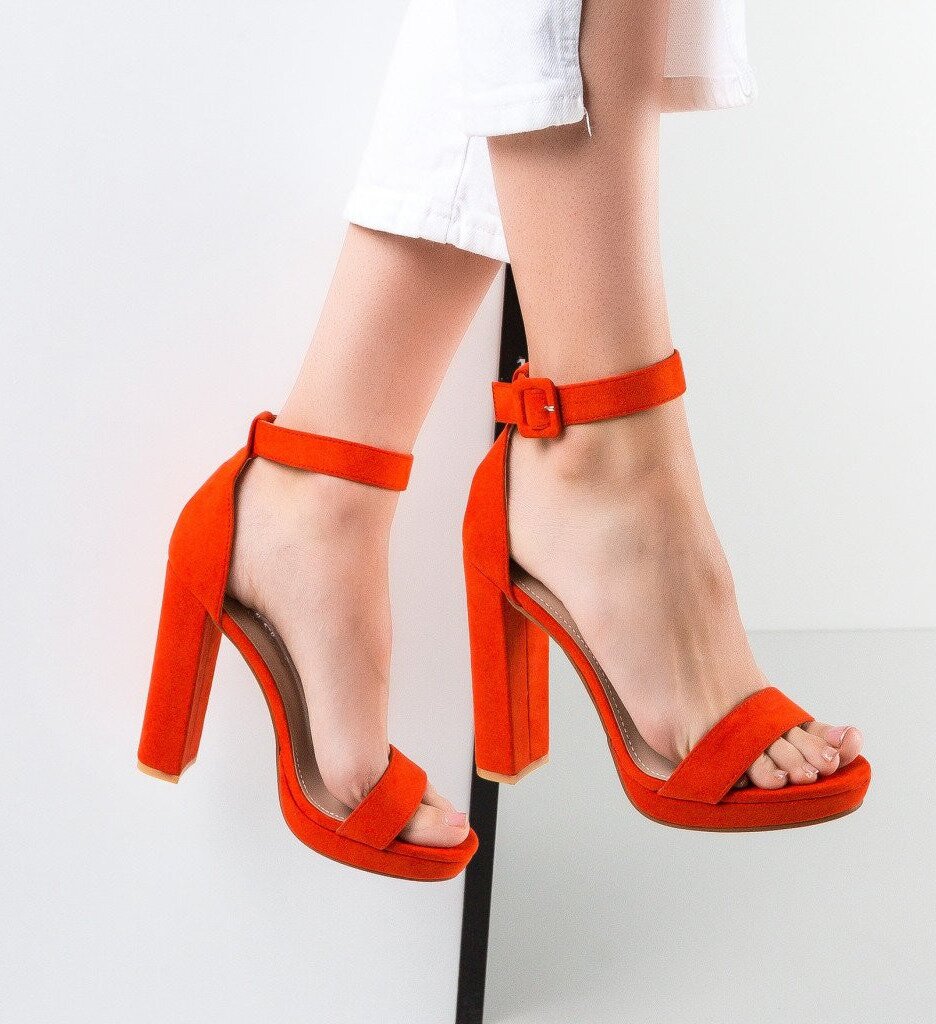 Exist Shoes Сандали на ток Roman Оранжеви