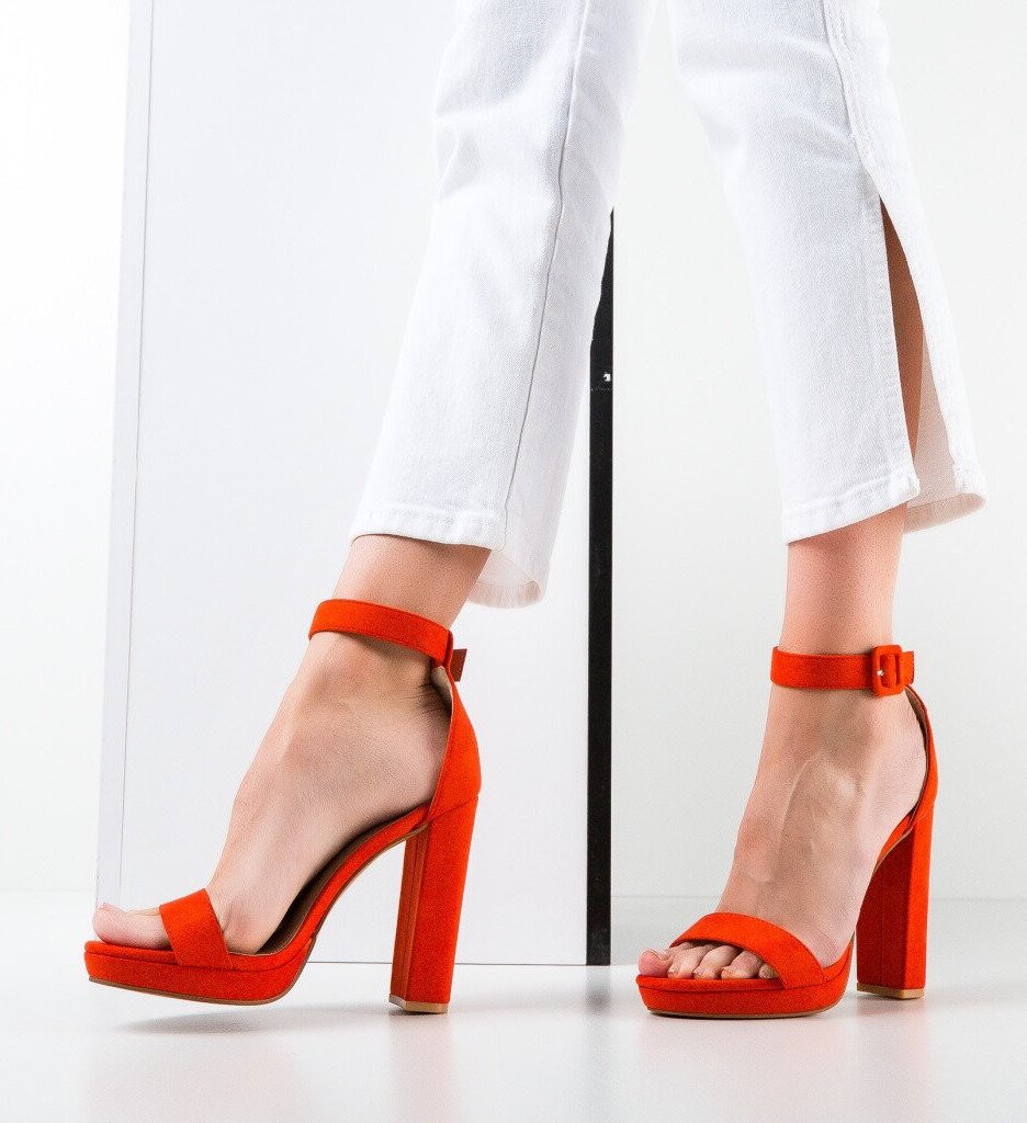 Exist Shoes Сандали на ток Roman Оранжеви