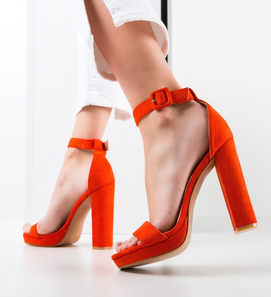 Exist Shoes Сандали на ток Roman Оранжеви