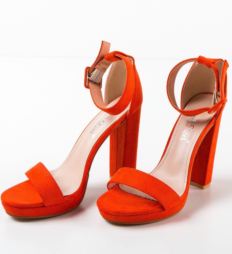 Exist Shoes Сандали на ток Roman Оранжеви
