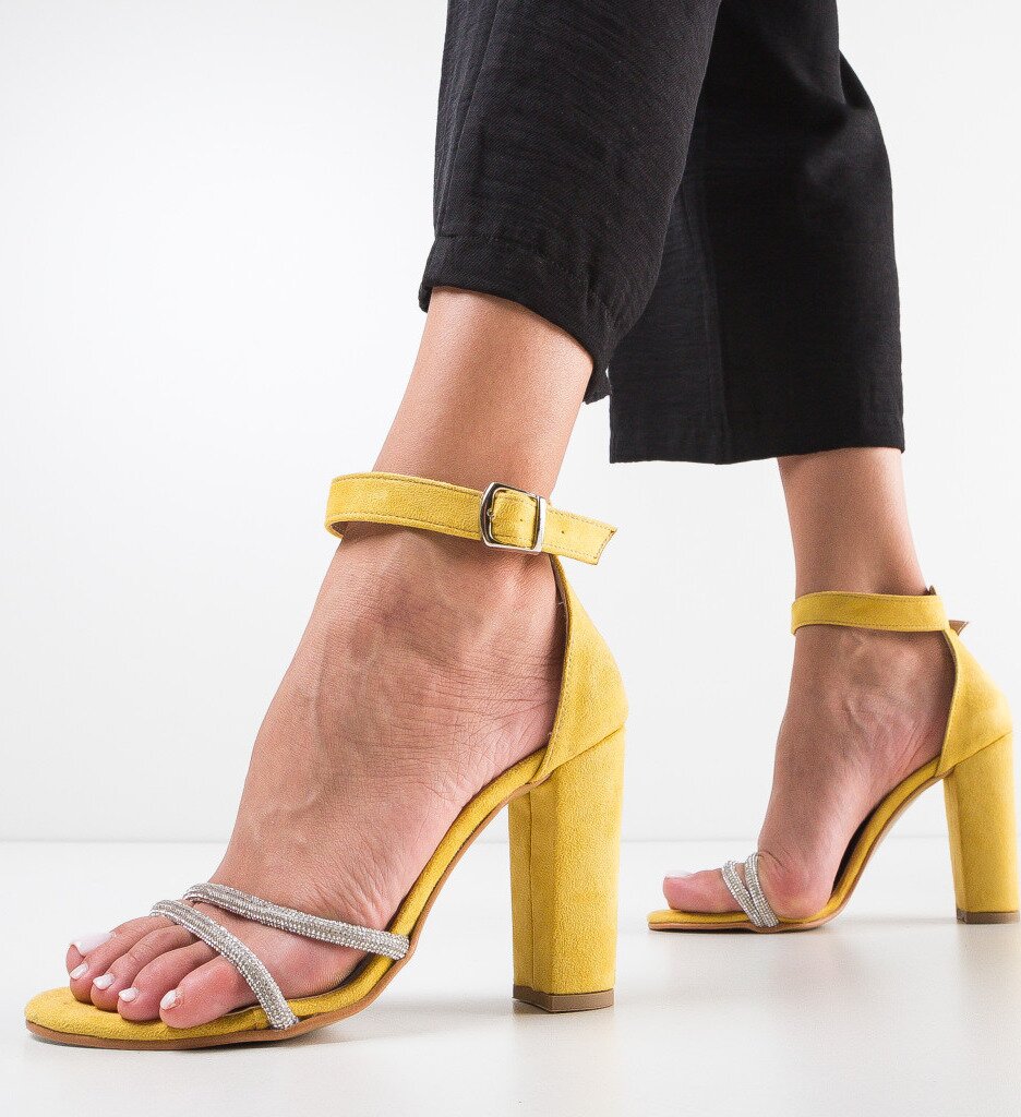 Exist Shoes Сандали на ток Speer Жълти