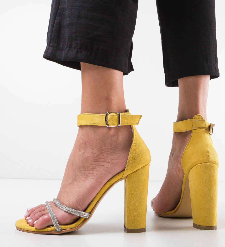 Exist Shoes Сандали на ток Speer Жълти