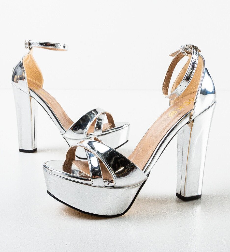 Wow Shoes Сандали на ток Barby Сребърни
