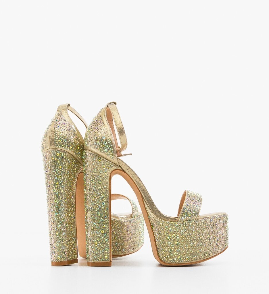 Wow Shoes Сандали на ток Courser Златни