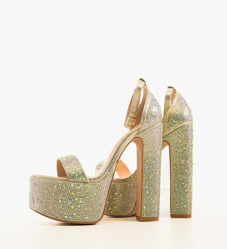 Wow Shoes Сандали на ток Courser Златни